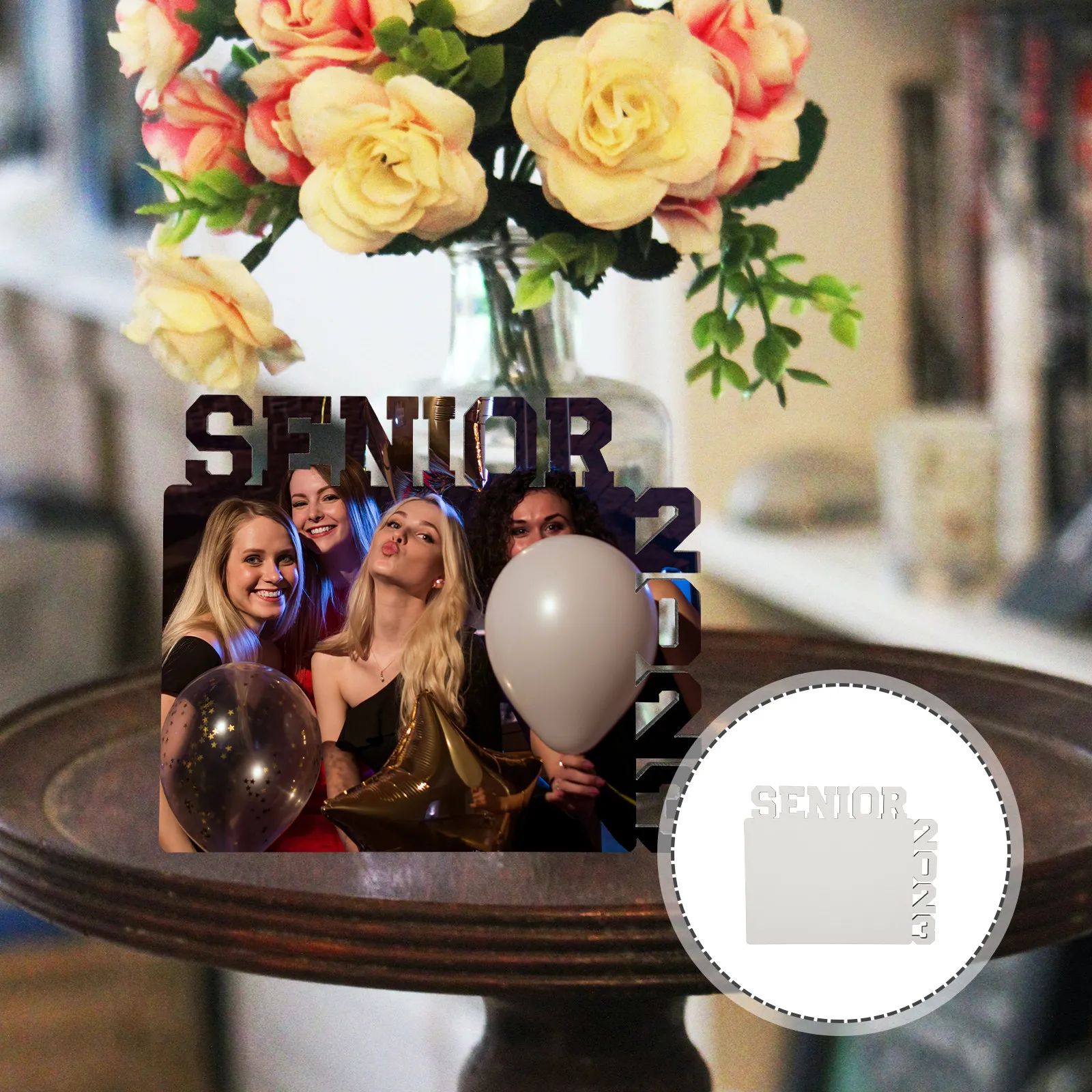 Sublimation Blank Graduation Photo Frame Desktop Centerpiece Ornament for DIY Custom Grad Party Decoration Table Decor Home