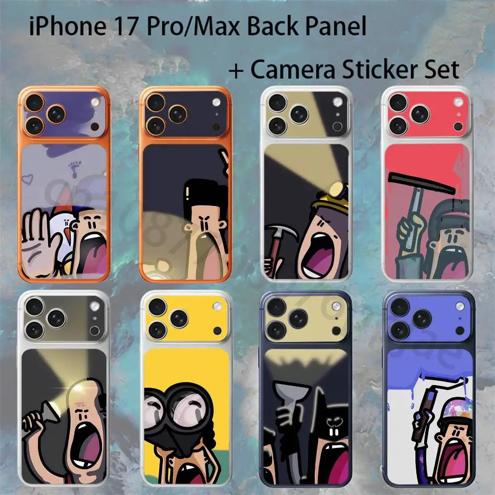 

Unlucky guy For iPhone 17 Pro /Pro Max Battry Back Cover with Camera Decal Skin Rear Protective Sticker Film