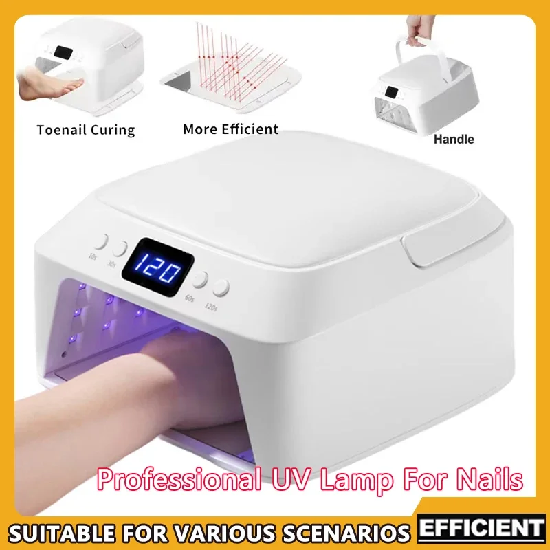 

Professional 72W UV Nail Lamp with Hand Pillow 71 LEDs Large Space Smart Sensor Nail Dryer for Manicure And Pedicure