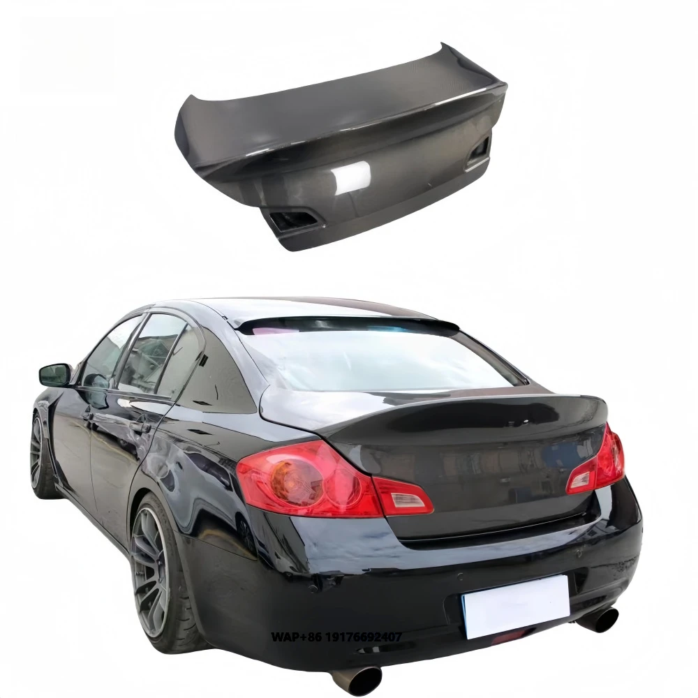 

Suitable for Infiniti G37 Coupe G25 G35 Carbon Fiber Trunk Lid Body Kit Engine Hood Mudguard Car Bumper Rear Spoiler