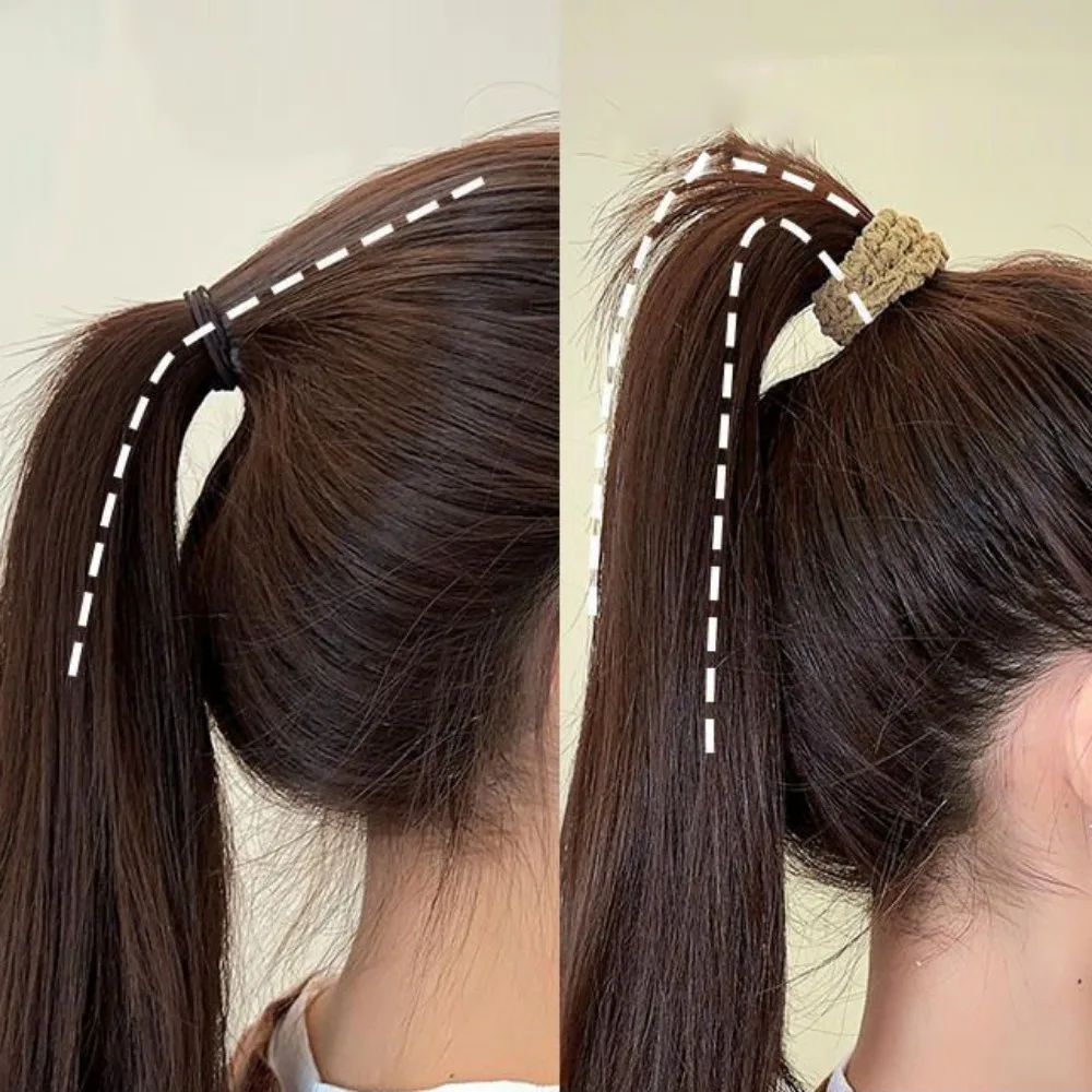 Proste podstawowe elastyczne opaski do włosów krawaty dla dziewczynki Scrunchie uchwyt na kucyk opaski gumowe gumka do włosów modna opaska na głowę akcesoria do włosów — zdjęcie 5