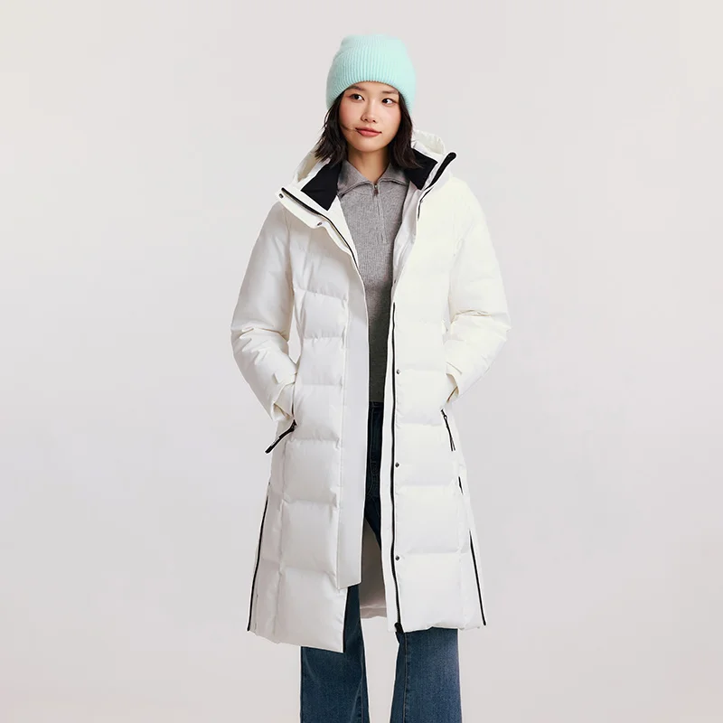 Semir donsjack dames lange lengte parka 2024 nieuwe winter ganzendons warme outdoor winddichte bovenkleding