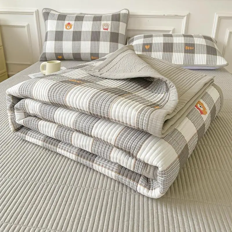 A-Class Pure Cotton Bed Sheets, Washed Cotton Cartoon Small Fresh Bed Sheets Bedspread