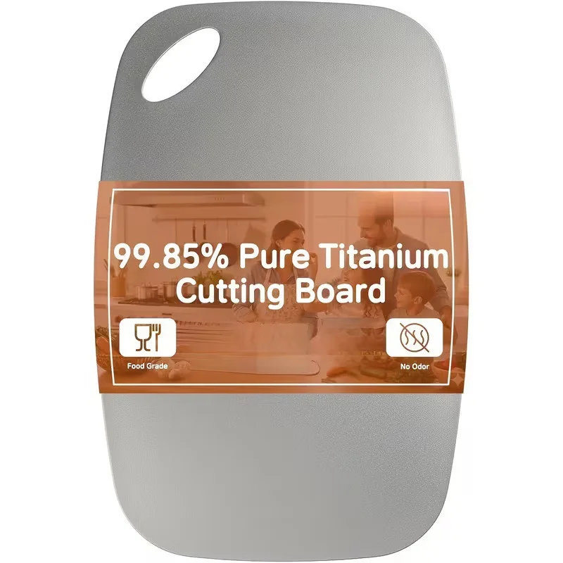Pure Titanium Chopping Board Multi Size Cutting Board with Hanging Hole Cooking Utensils Home Supplies Kitchens Accessories