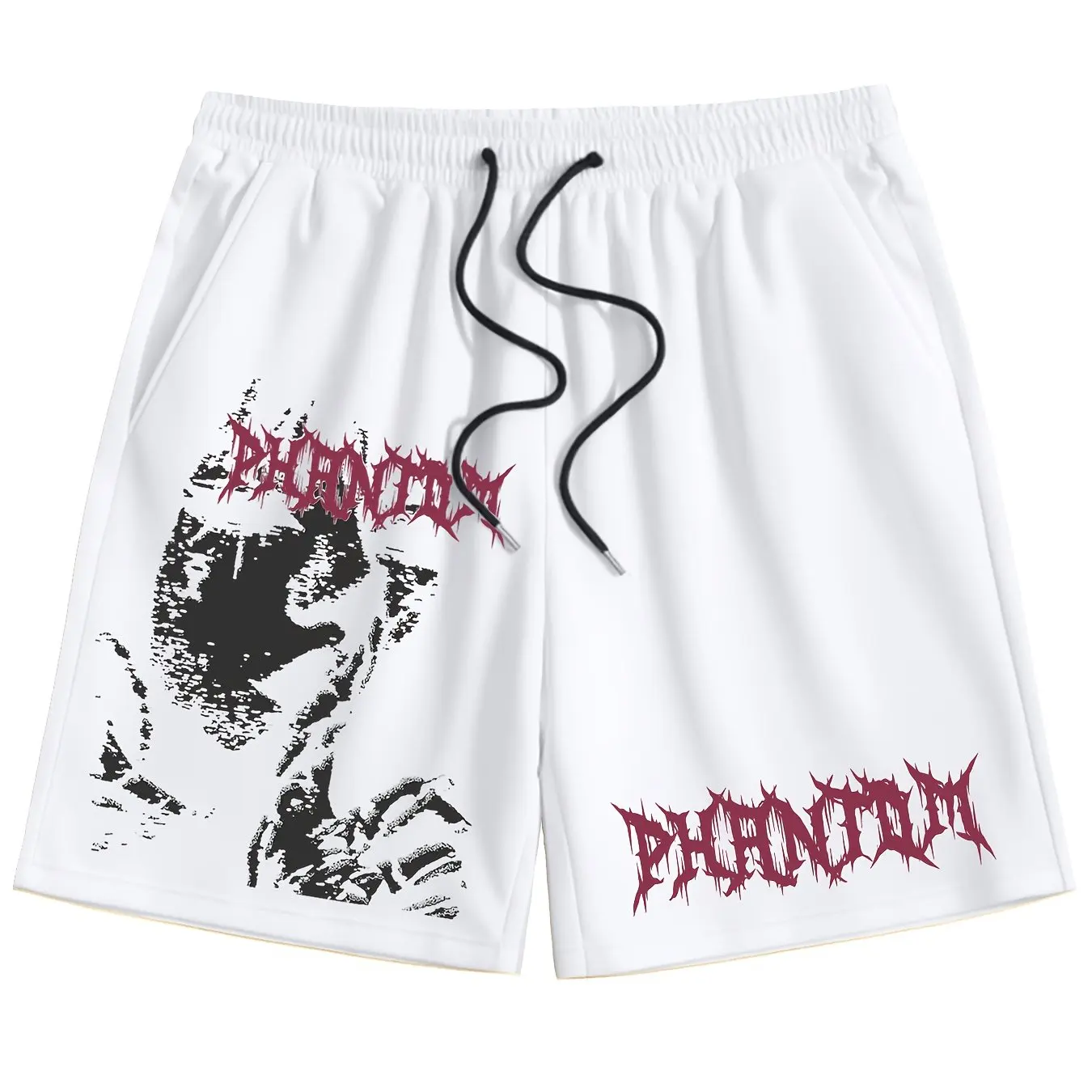 

Men's Shorts with Portrait Patterns and Letter Prints, Summer Street Fashion Shorts Shorts for Men