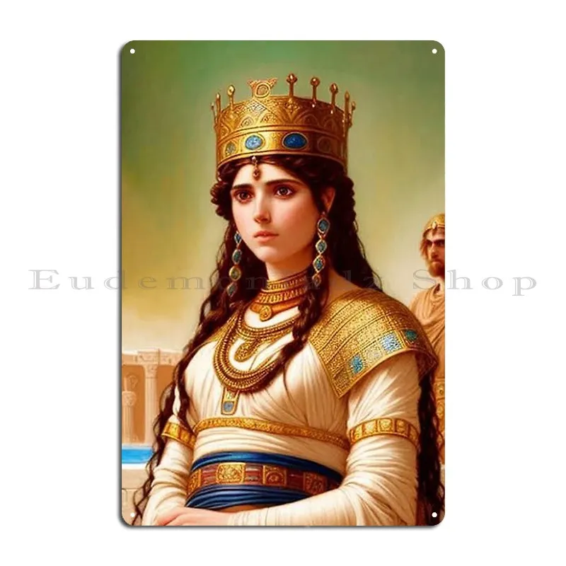 An Painting Depicting Queen Zenobia Queen Of The East Metal Plaque Club Printing Decoration Create Custom Tin Sign Poster