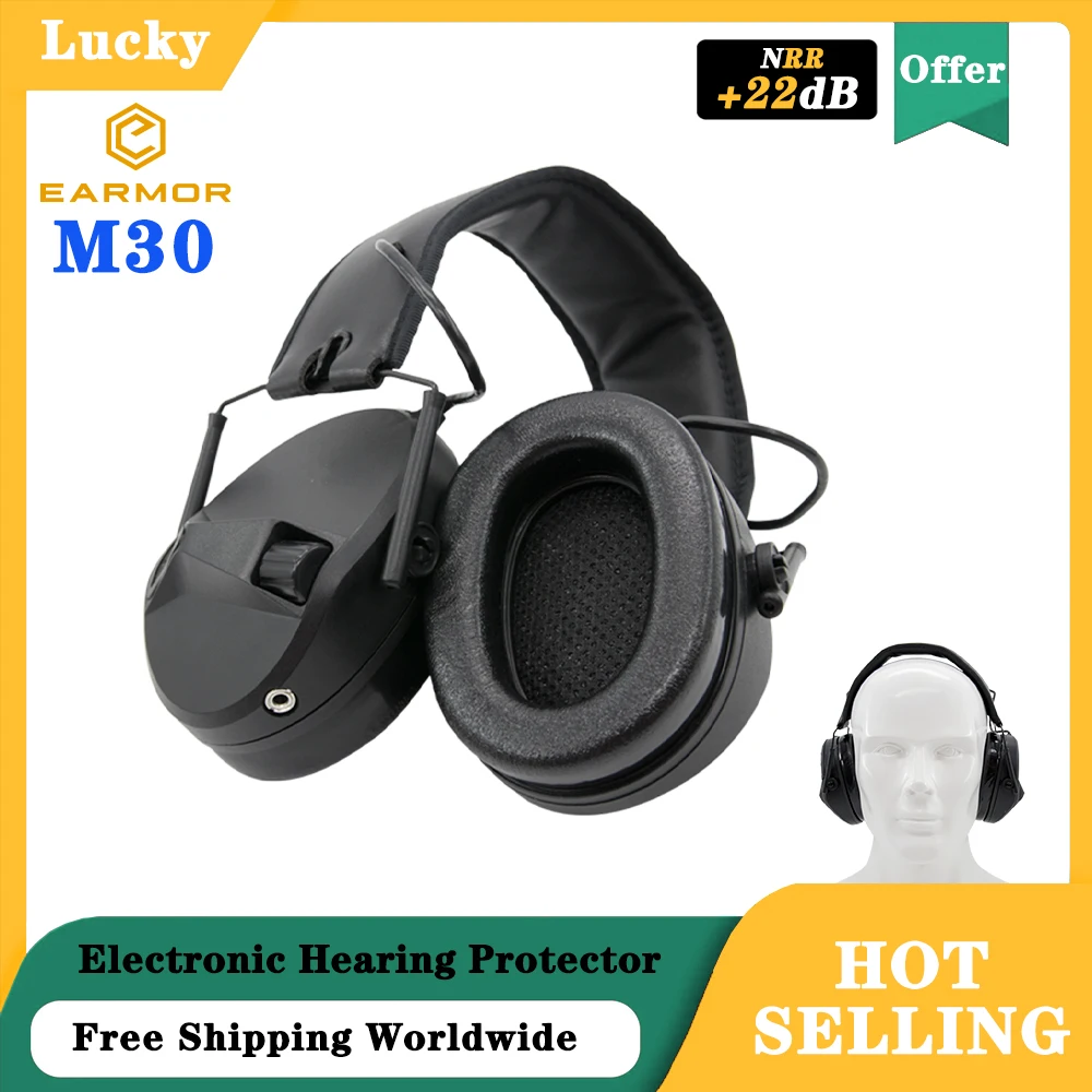 

Tactical Headphone EARMOR M30 MOD3 Electronic Noise Canceling Headset，for Gun Range Airsoft Shooting Training Hearing Protection