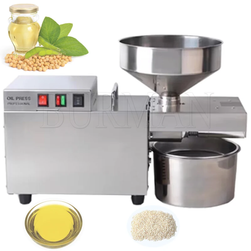 Automatic Stainless Steel Oil Presser  Intelligent Commercial Cold Pressing Hot Pressing  Sunflower Seed Peanut