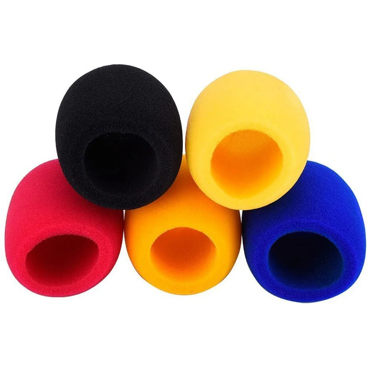 A72Z 25 Pcs Solid Color Non-Disposable Microphone Dust Cover Thickened Microphone Cover Microphone Blowout Cover for KTV