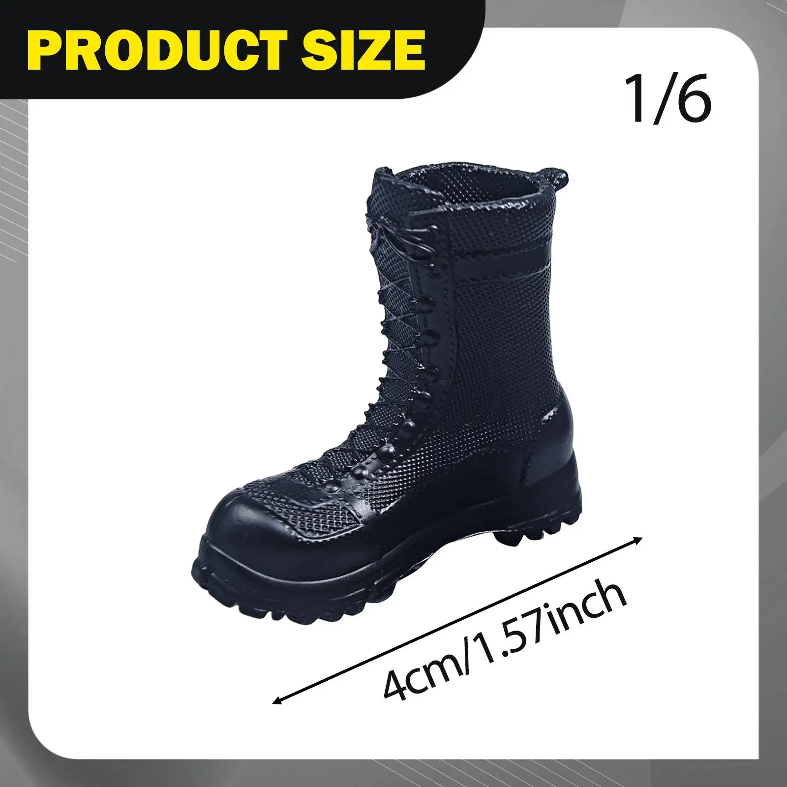 Botas de Ação para Soldado em Escala 1/6, Estilosas, Acessórios de Fantasia para Mini Bonecos, Modelos Miniatura para Brinquedos de Figuras Masculinas de 12 Polegadas