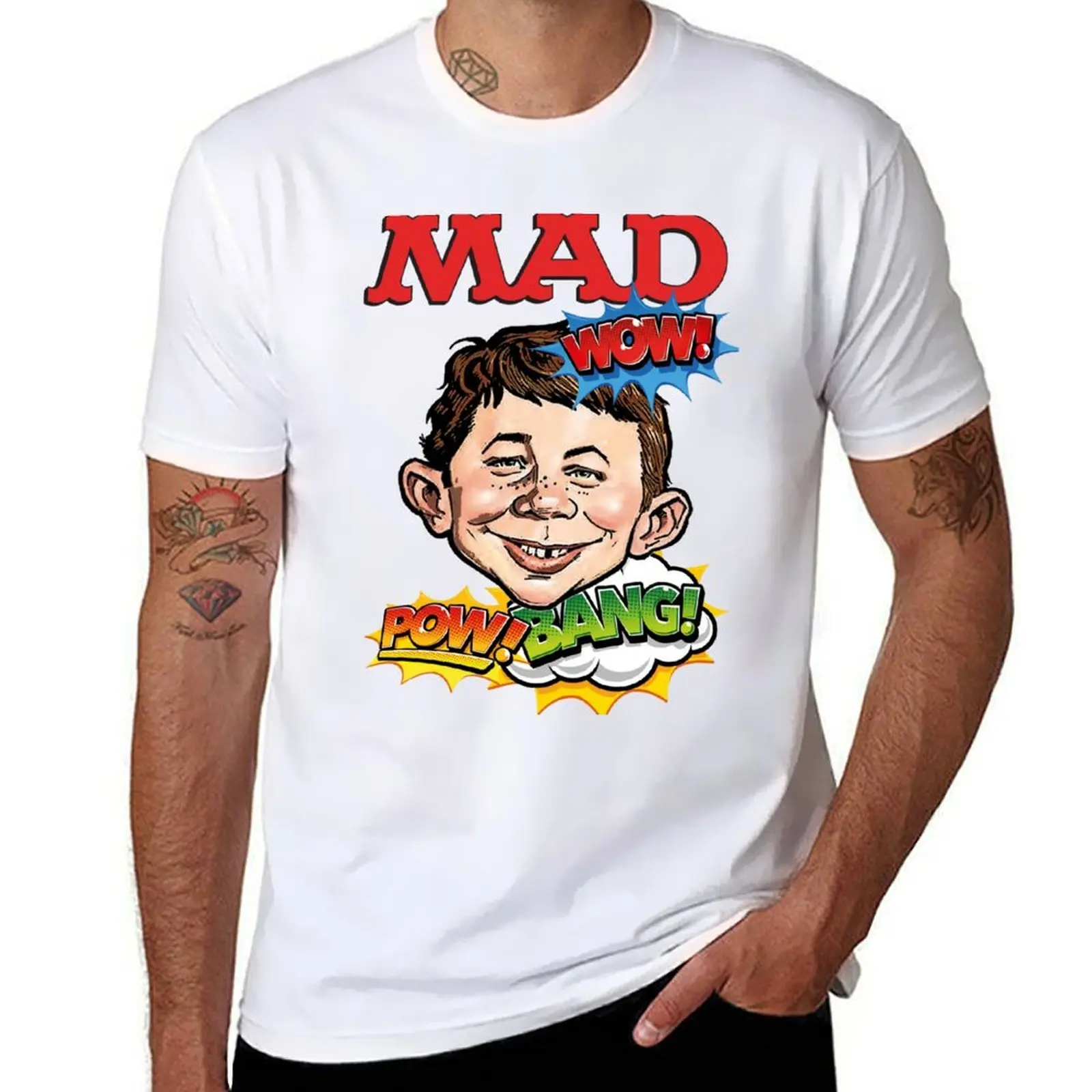 

MAD comic, satire T-Shirt t shirts for man cotton t shirts for man cotton funny T-Shirt