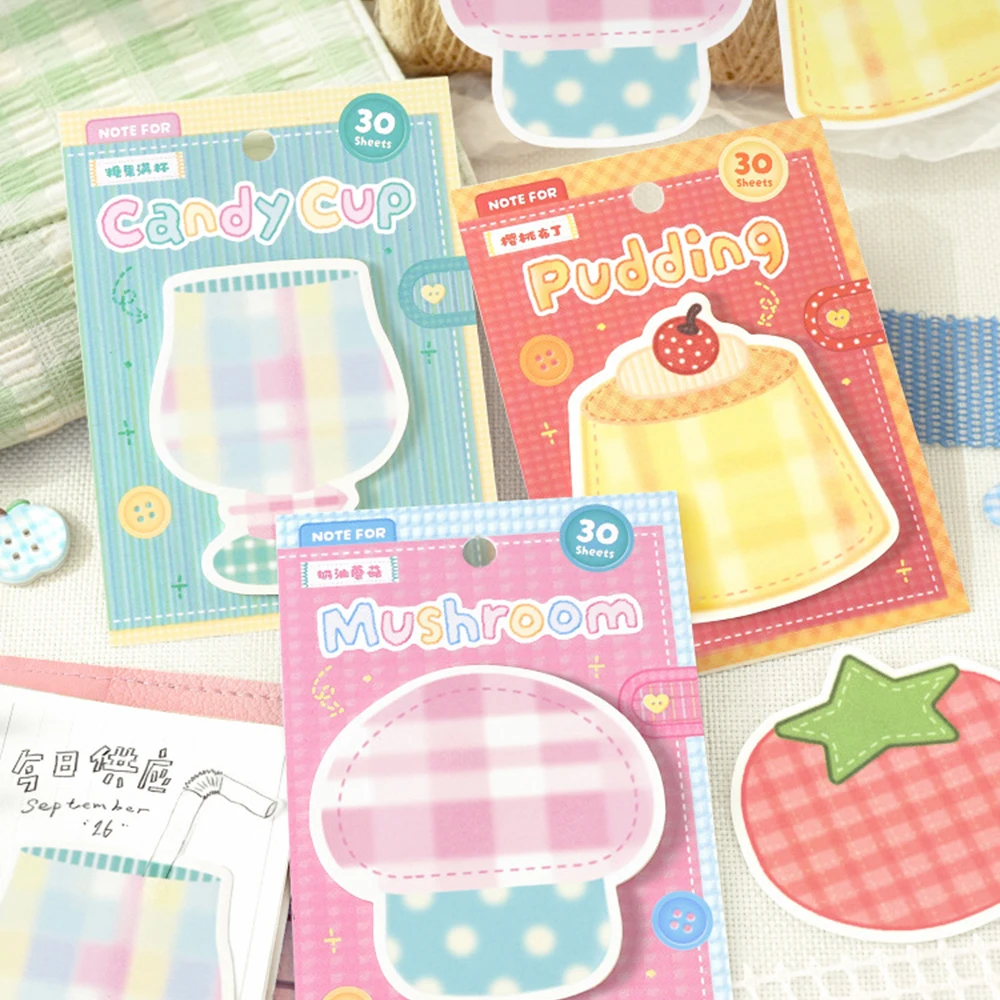 30pcs/set Fresh Vegetable Tomato Ins Style Series Sticky Notes Sticker Notes Notepad School Office Supplies Post Sticky