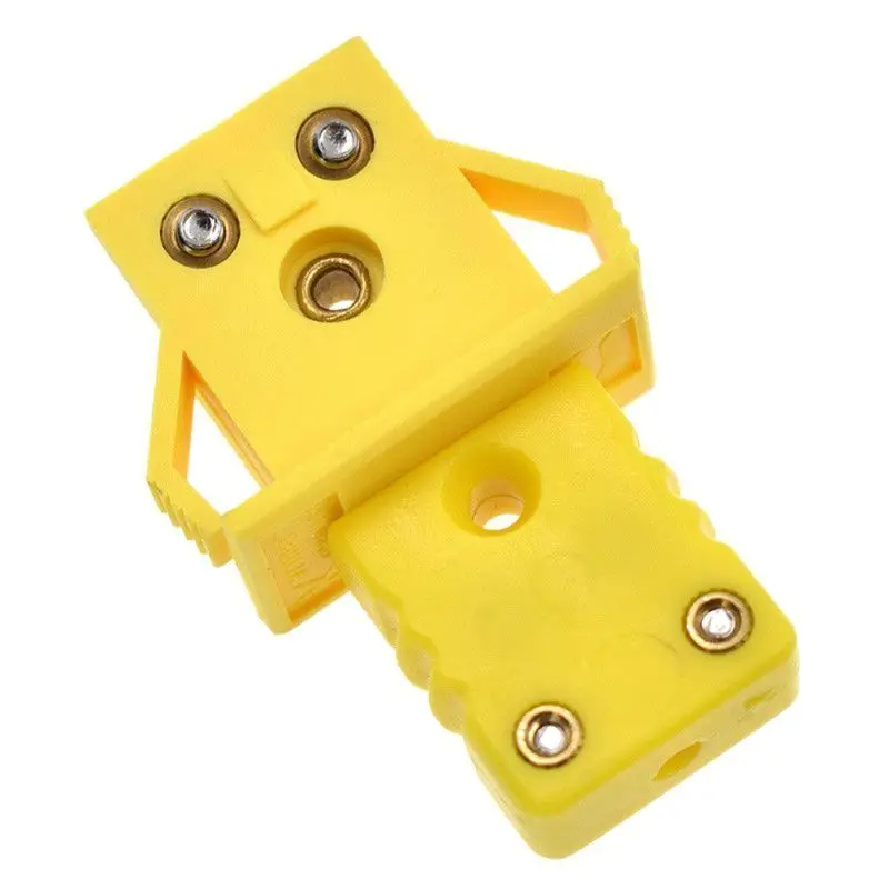 Yellow Thermocouple miniature Socket Shell Plug Adaptor Mini Thermometer Universal K-Type Panel Mount Miniature Connector plugs