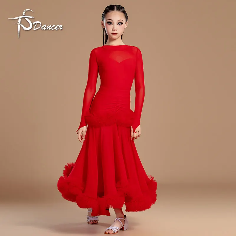 Robe moderne, nouvelle danse de salon pour femmes, valse, danse de salon, danse carrée, grande performance de robe pivotante, tenue de compétition