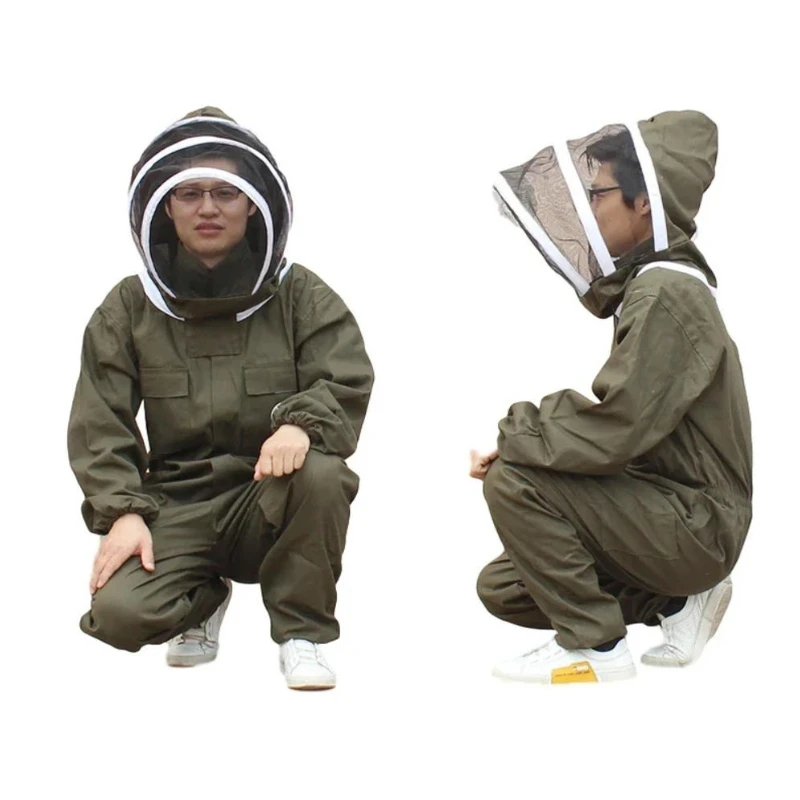Full set of one piece breathable bee keeping clothes, thickened protective clothing, protective clothing, keeping sp