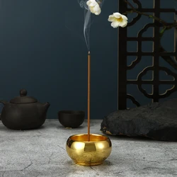 Metal Incense Burner Alloy Copper Incense Holder Incense Plate Insence Ash Catcher Buddhism Supplies Home Decor