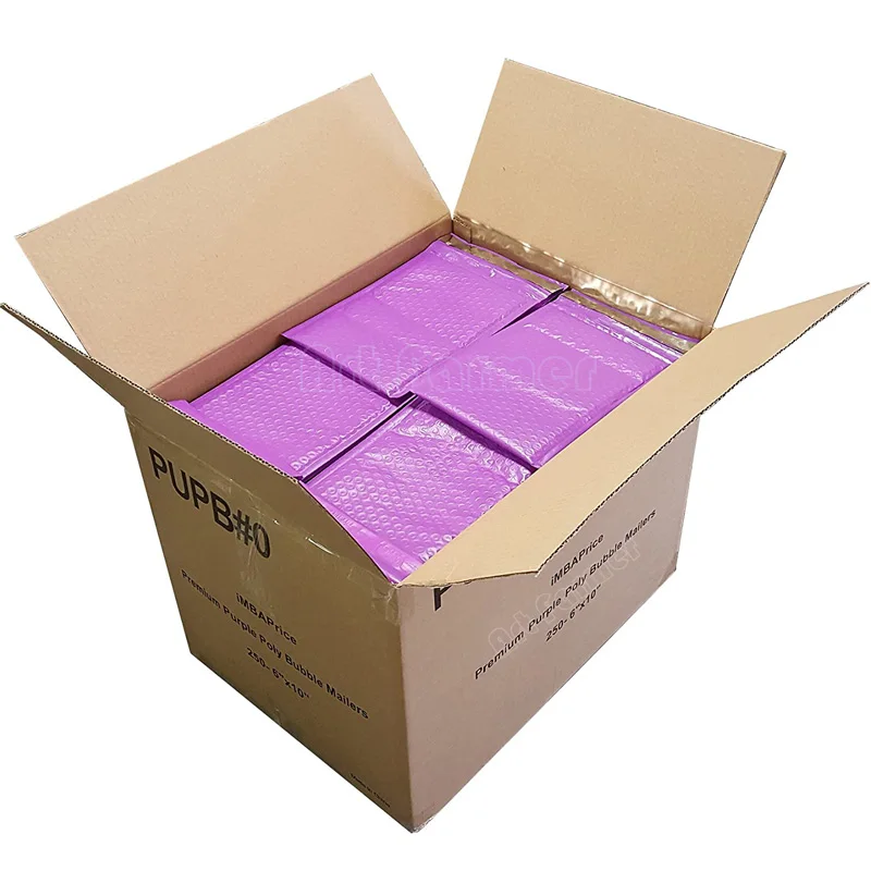 100 Pcs Paars Bubble Mailer Bubble Gewatteerde Mailing Enveloppen Mailer Poly Voor Verpakking Zelf Afdichting Verzending Tas Bubble Padding