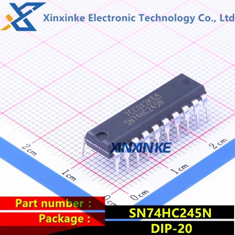 10PCS SN74HC245N 74HC245N DIP-20 Octal Bus Transceiver with Tri-State Output Logic ICs Brand New Original