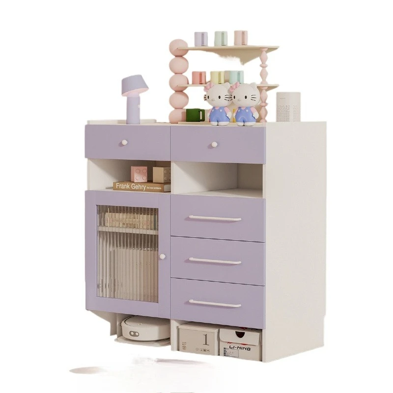 

Sweeping robot storage cabinet, balcony housekeeping hidden multi-functional modern simple drawer locker