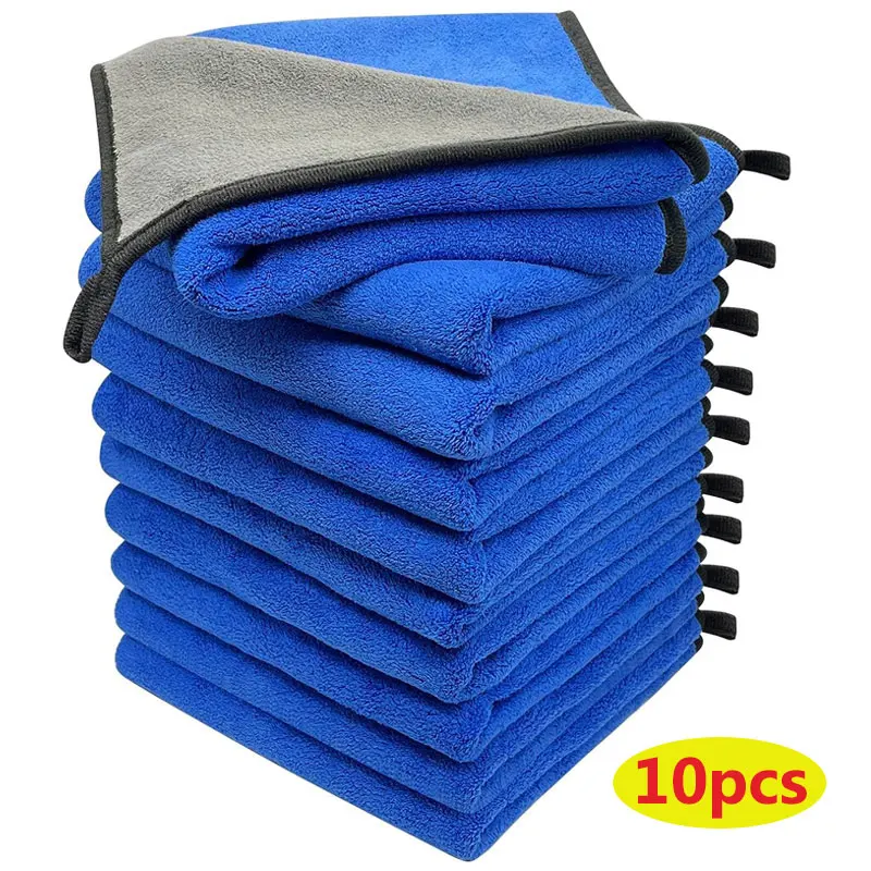 3/5/10pcs Microfiber Cars Wash Towels Extra Soft Cleaning Rag For Car Washing Tools Auto Detailing Absorbent Wash Duster Towel