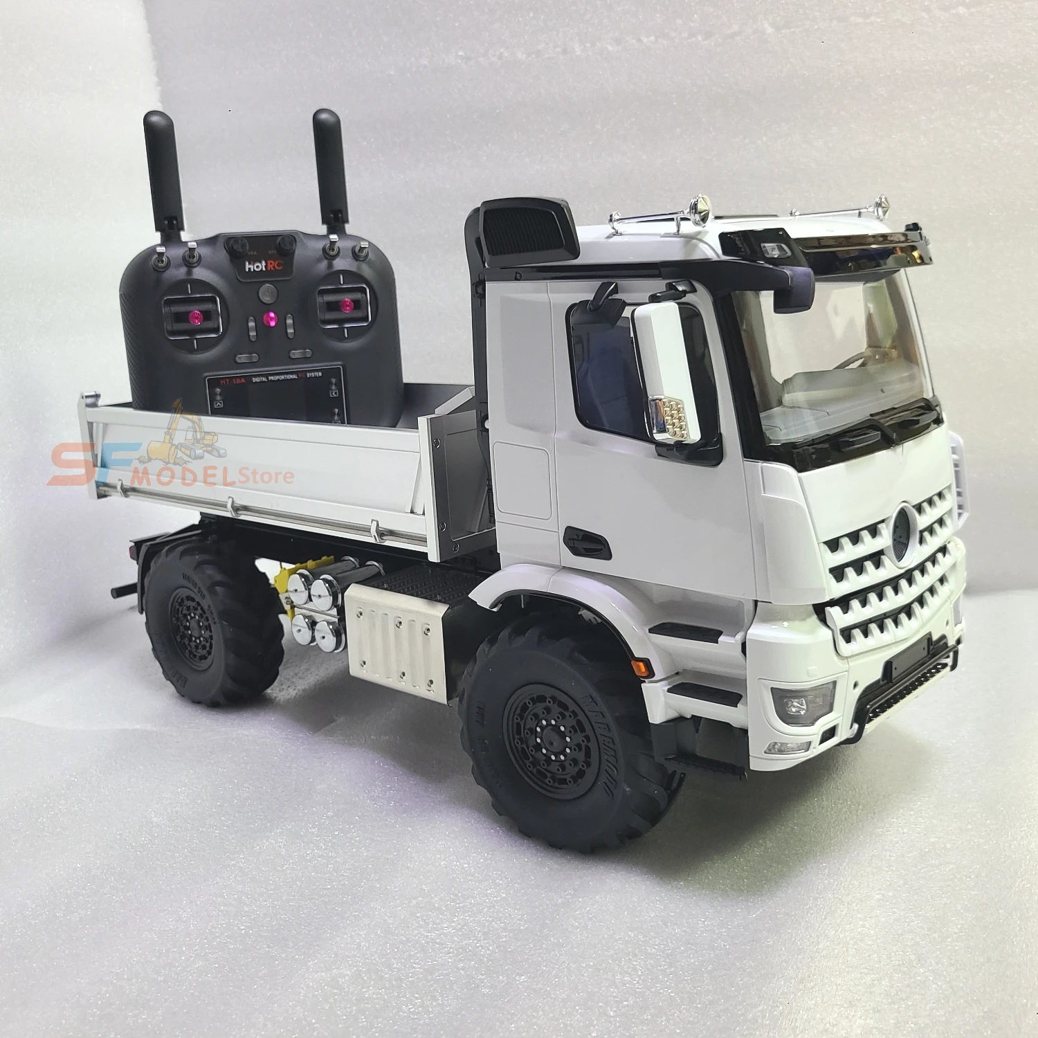 3363 RC Truck 1/14 Scale 4x4 Hydraulic RC Dump Truck Metal Model RTR with Lighting and Sound System Remote Control Car Toy