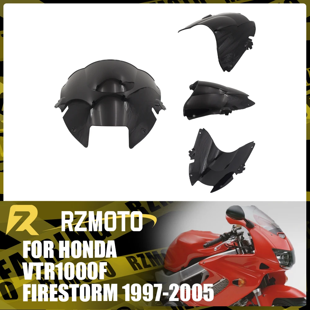 Motorcycle Accessories Windshield For HONDA VTR1000F FIRESTORM 1997-2005 1998 1999 Front Double Bubble Wind Deflector Windscreen