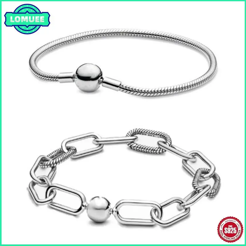 

2024 New Hot Selling 925 Sterling Silver Fashion Chain Bracelet Fit Original Series Pendant, Classic Charm Bracelet