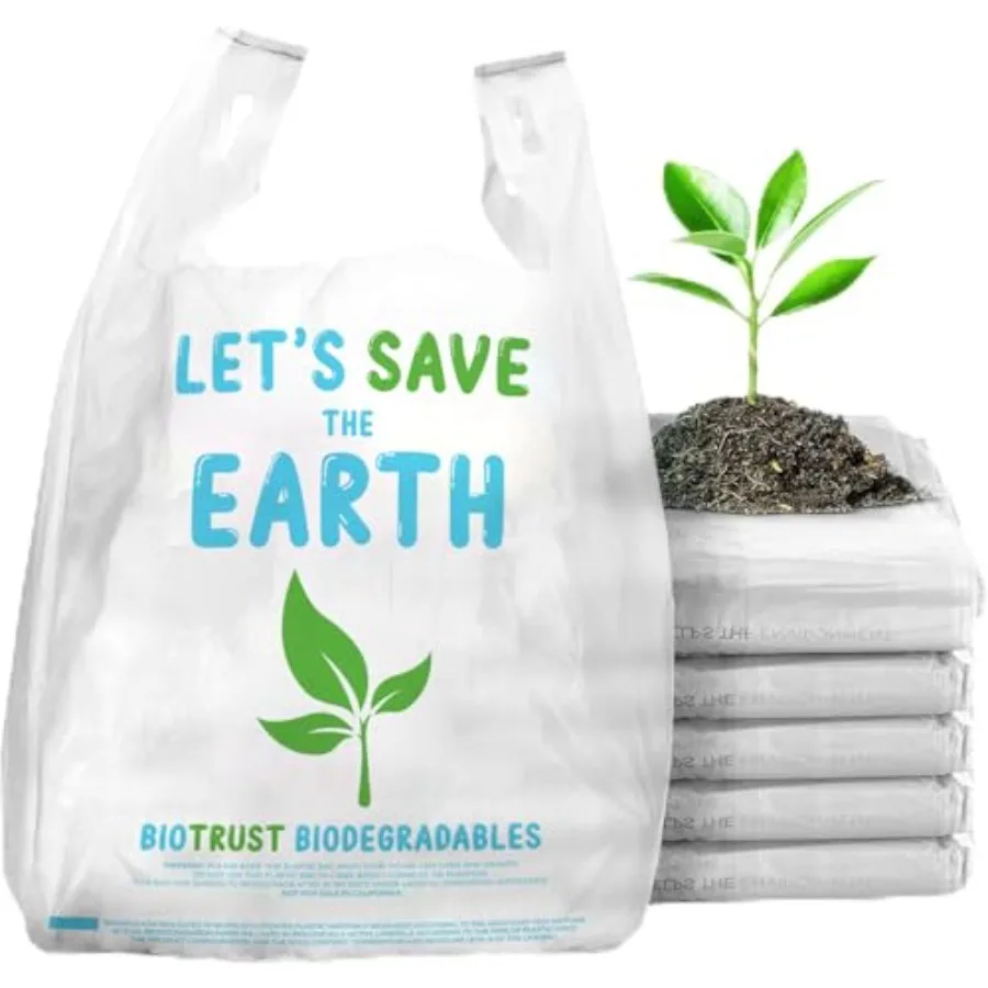 

Thank You Bags Bulk Large T-Shirt Grocery Bags w/ Handles, Extra Thick and Durable Shopping Bags for Grocery, Restaurants, Reta