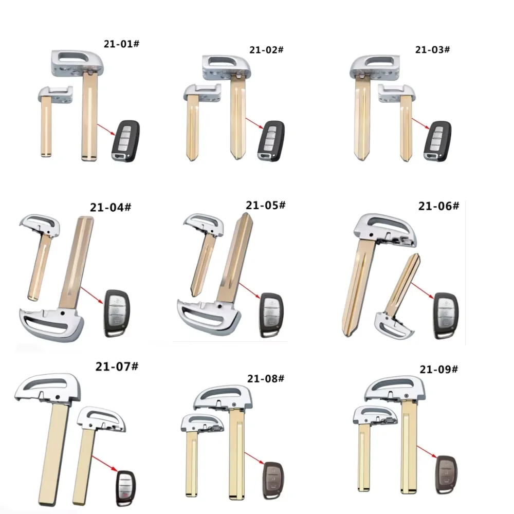 1/5pcs Smart Emergency Key Blade Fit For Hyundai Tucson Mistra Elantra IX35 Sonata Kia K2 K5 Sportage Santa Fe Equus Azera El