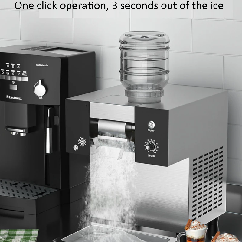 Automatic Snowflake Ice Maker Large Output Commercial Bingsu Snowflake Ice Shaving Powdered Machine  Crusher Smoothies Machine