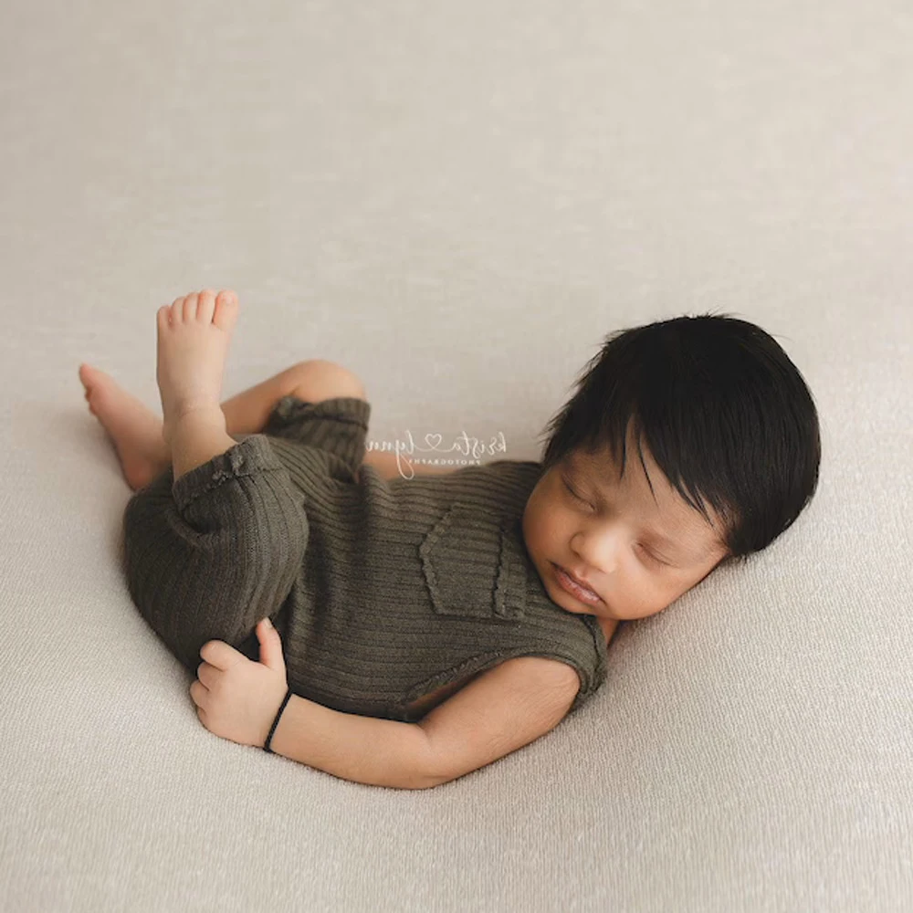 

Newborn Photography Props Adorable Sleeveless Baby Boy Romper Jumpsuit Studio Accessories Outfit Photoshoot