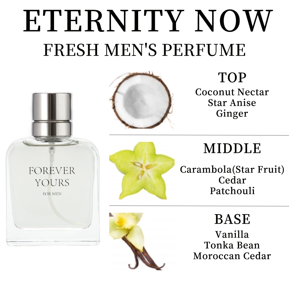 FOREVER YOURS-Perfume de larga duración para hombre, Perfume EDP de 3,4 onzas, Eau de Parfum, paquete de 1