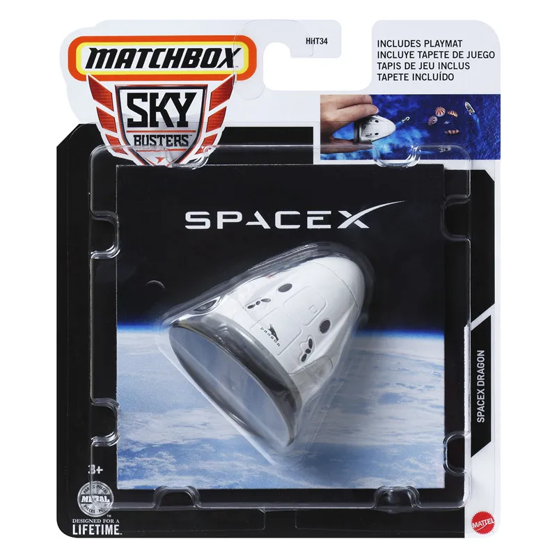 Matchbox Sky Busters HHT34 Spacex Dragon Boeing FA-18F Ford Tri-motor 747-8 Sky Sentry Diecast Model Aircraft Toy for Boys Gift