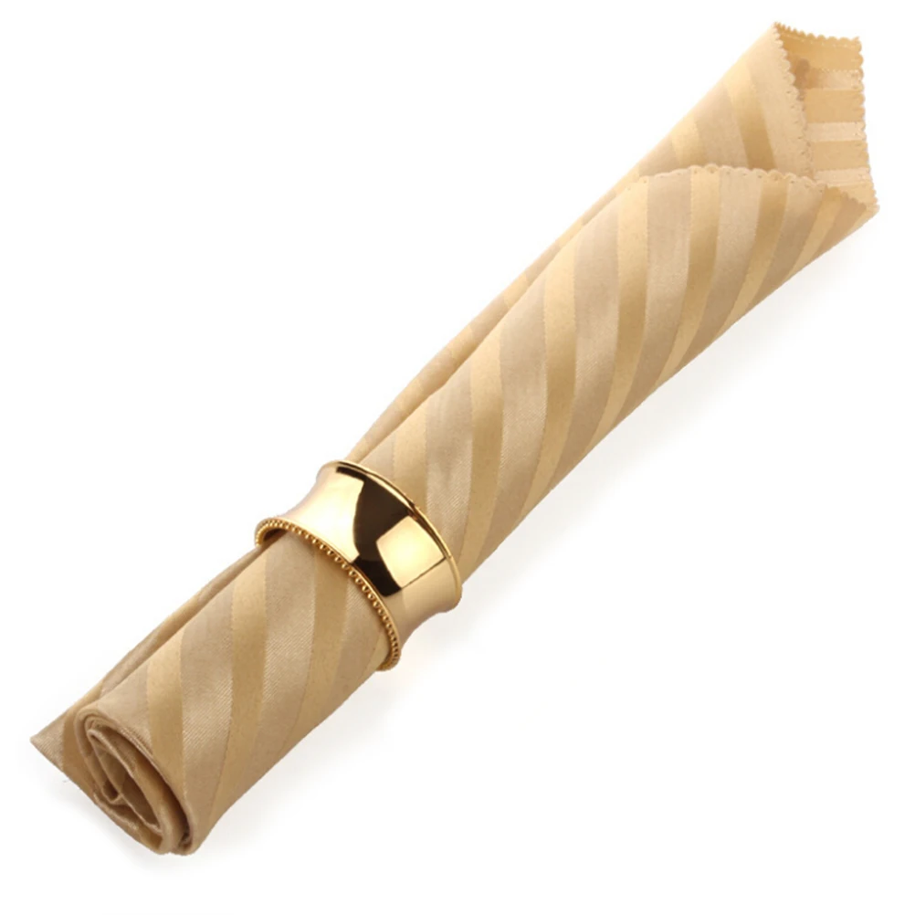 

Stainless Steel Napkin Rings Gold Table Decor Party Wedding Home Metal Ring Set Dinner Decoration Kitchen Bar Accessories