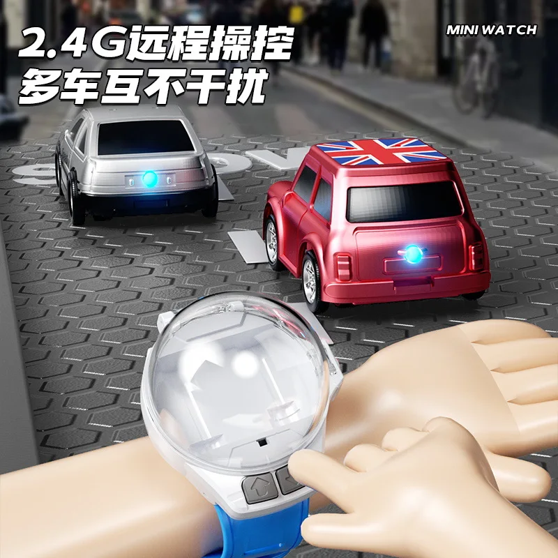 New Mini Watch Remote Control Car Luminous Racing Rc Model Children'S Toys Holiday Gift