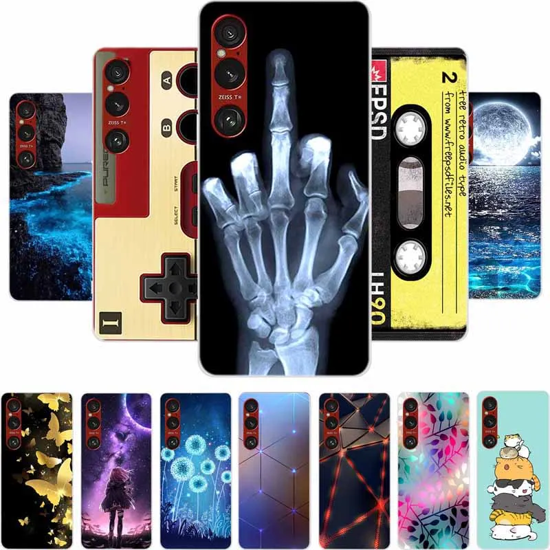 Para Sony Xperia 1 VII 2025 Funda 6,5 "Casa transparente de silicona transparente TPU Funda trasera suave para Sony Xperia 1 VI Funda de teléfono Funda