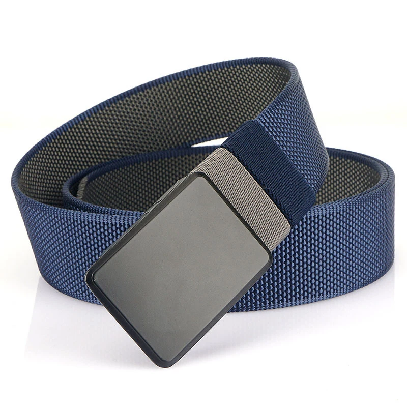 New Unisex Belt Fashion Alloy Rotating Buckle Double-tone Nylon Belt Men Belt Casual Versatile Men's And Women's Canvas Belt