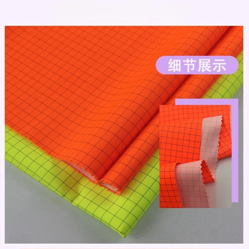 300D Conductive plaid Oxford Fabric waterproof Fireproof Flame Retardant Halogen Environmentally Friendly Anti-static Fabric