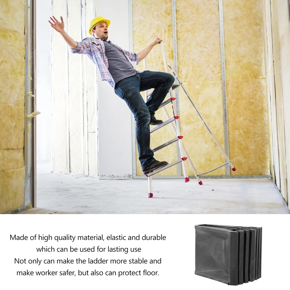 

2pcs Foldable Ladder Foot Pads 6 1x1 7cm Non Slip Replacement Caps Mats Protective Covers Anti Skid Floor Tiles Carpet Stairs