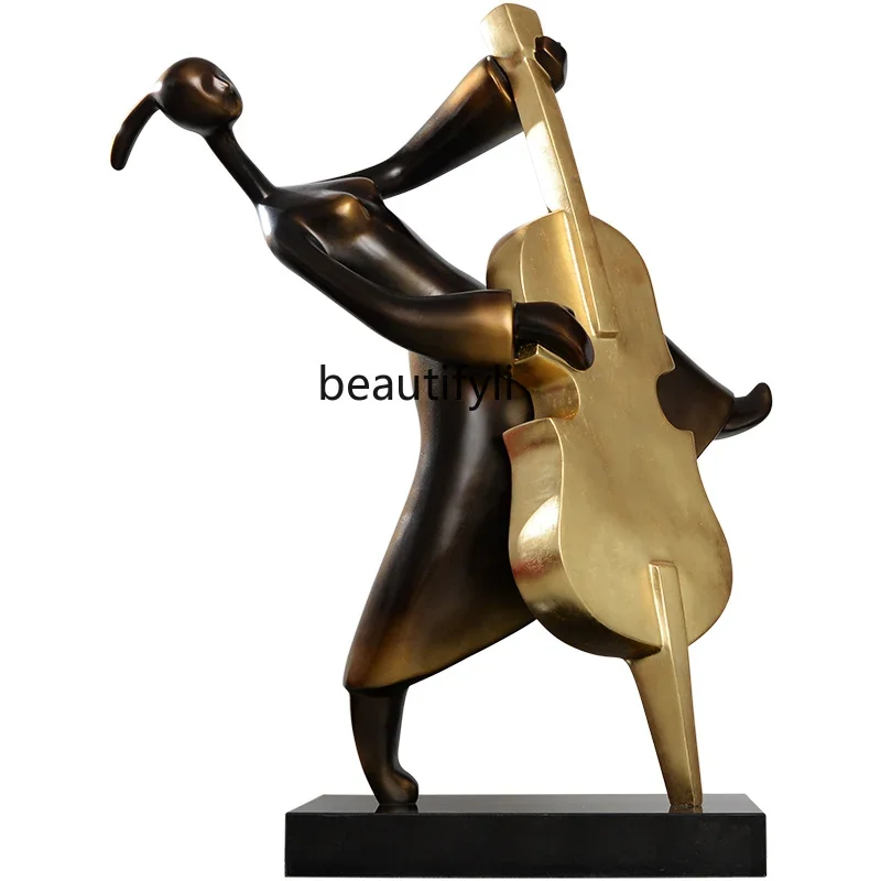 

Hotel lobby welcome musical instruments dance figures floor-standing decorations hall art decorations fiberglass