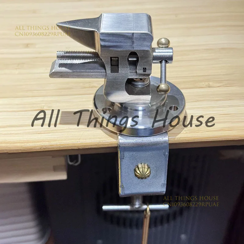 304 Stainless Steel Mini Vise With Anvil Table Hand Tools Adjustable Desktop Clamp Watch Repair Ornaments Anvil DIY Base