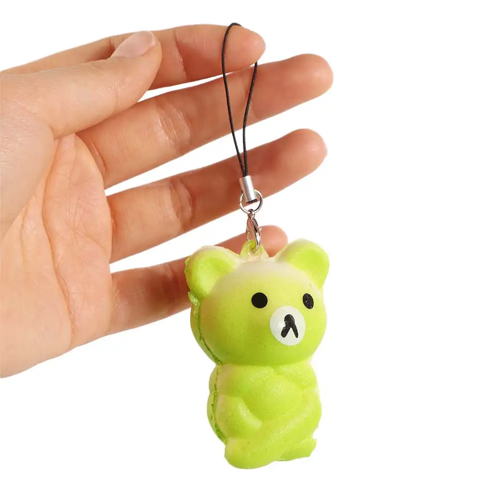 Simulated Bread Cell Phone Strap Squishes Keychain Cute Pretend Play Food Soft Bread Mini Size Kawaii Squeeze Cake Pendant