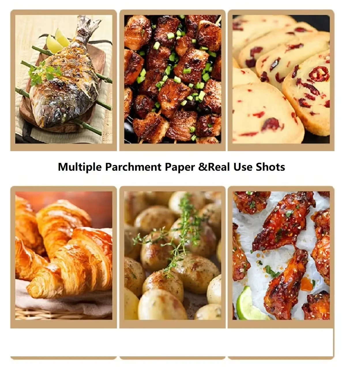 Non-Stick Parchment Paper Baking Sheet Precut for Baking Grilling Air Fryer Steaming Bread Cupcake Cookie Kitchen Cooking Supply view 3