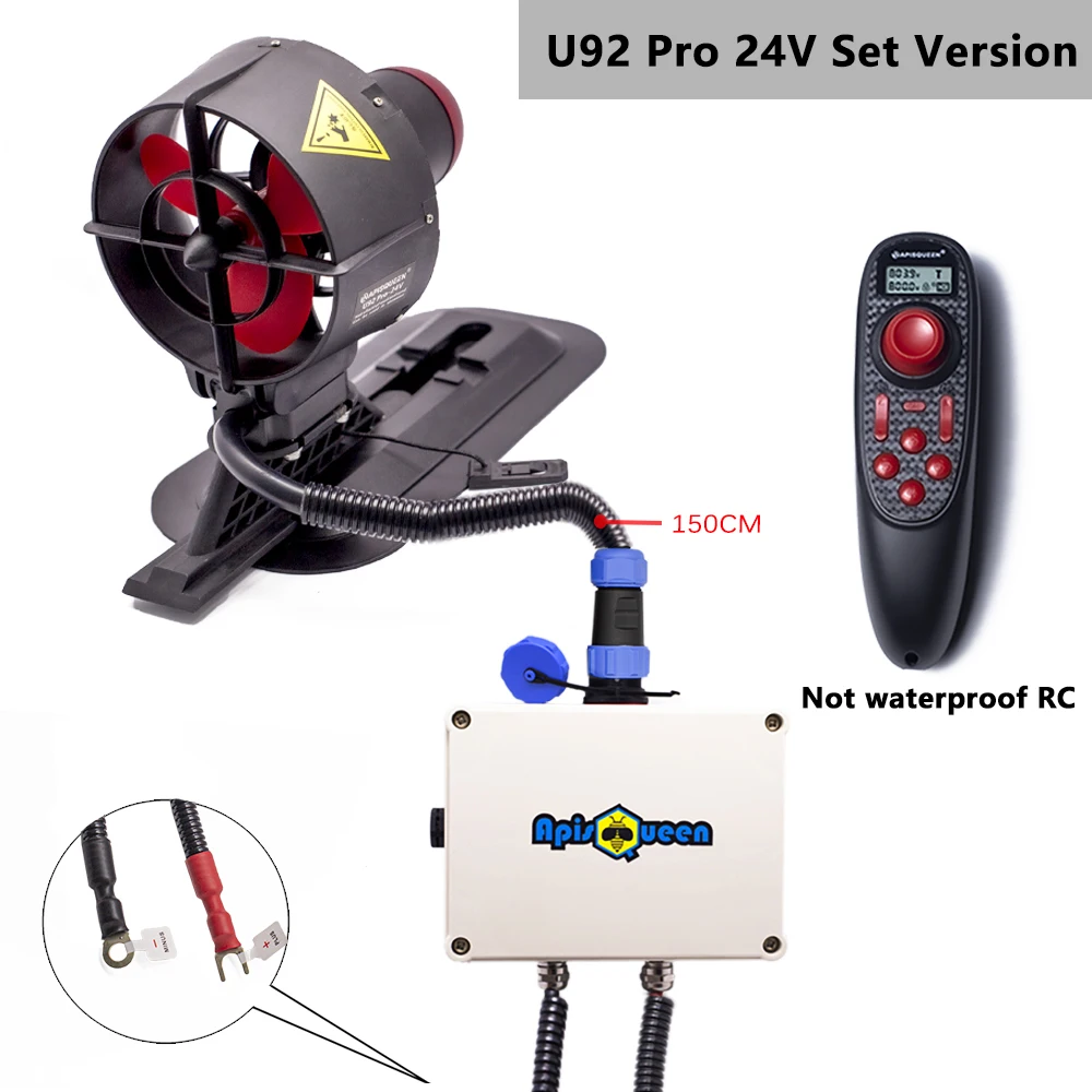 APISQUEEN 12V/24V U92 Pro One Underwater Thruster Set,21.4/23.6Lbs