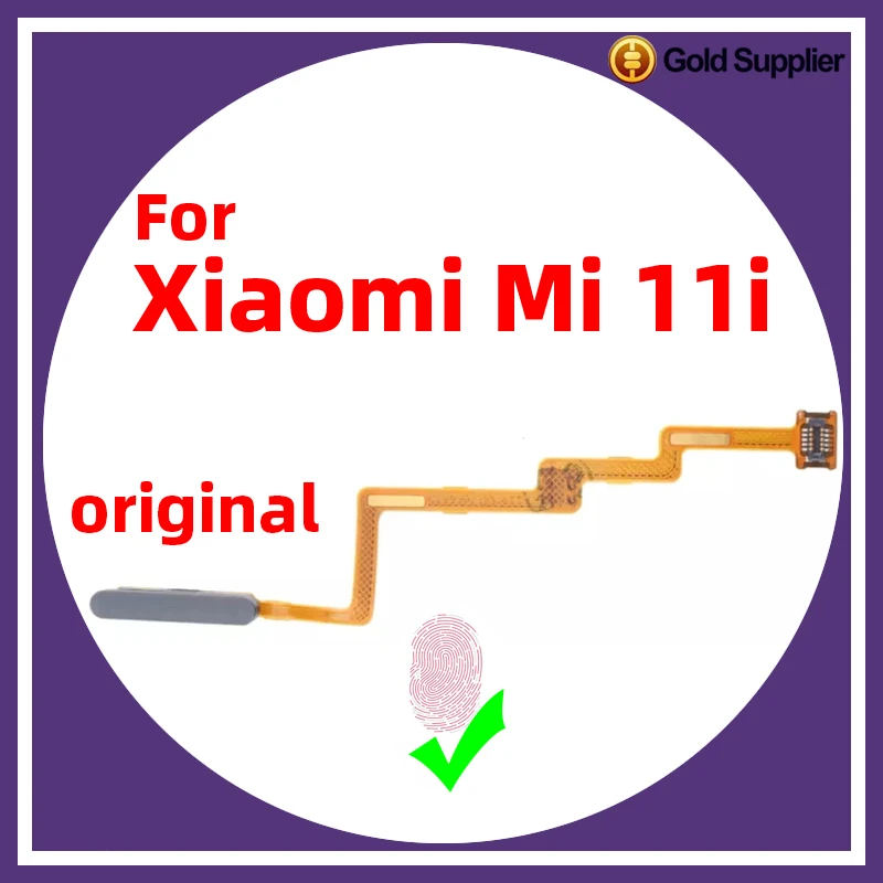 Original For Xiaomi mi 11i Fingerprint Sensor Scanner Touch ID Connect home button Flex Cable