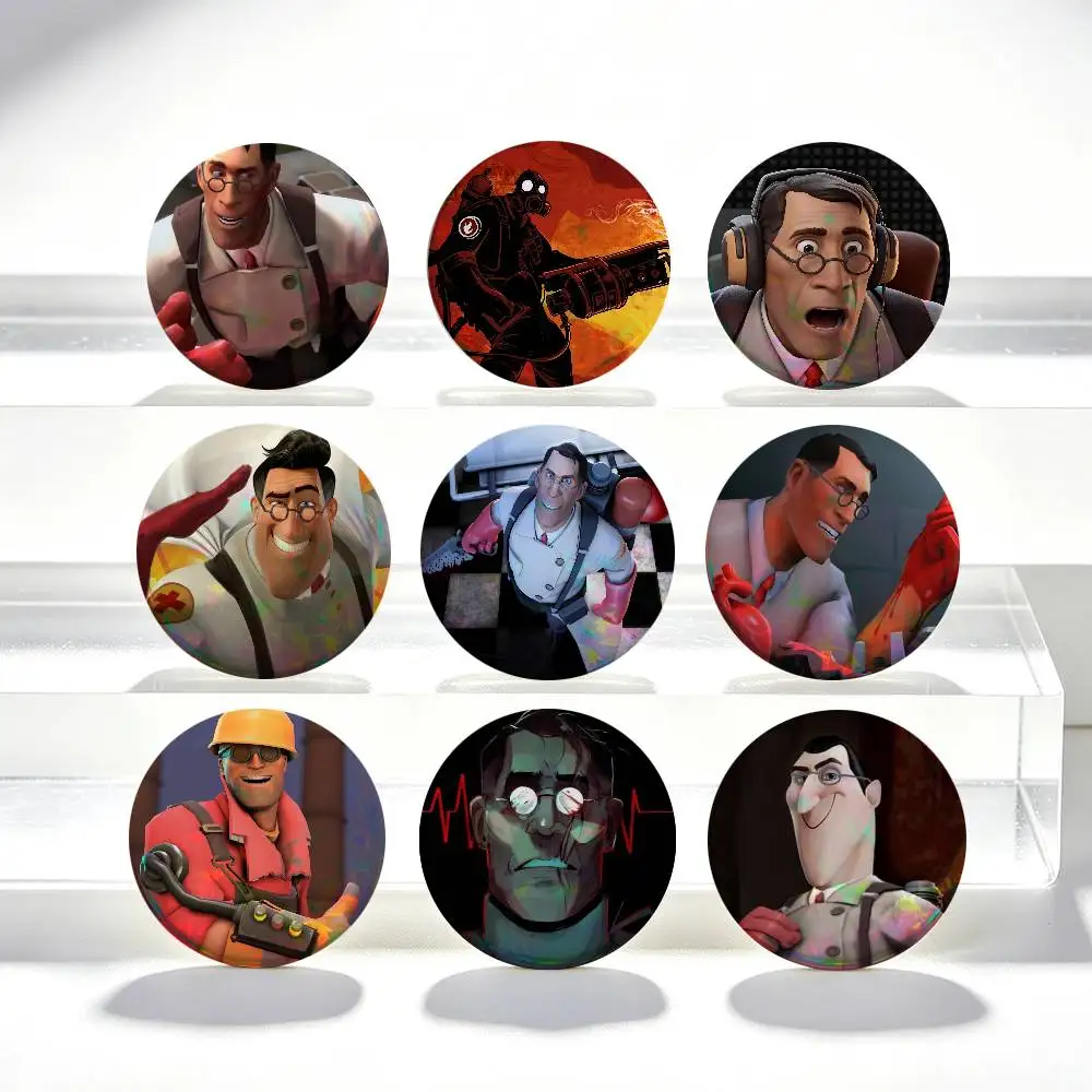 Scout Medic Team Fortress TF2 Pins Cute Anime Girls Brooches Exquisite Tinplate Badge Backpack Decor Jewelry Accessories Gifts
