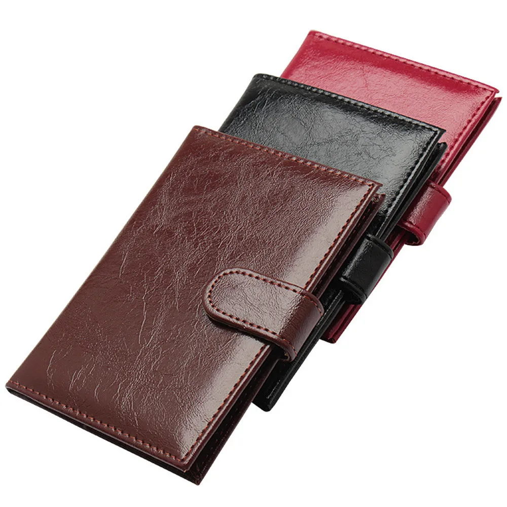 Men Women Fashion Oil Wax PU Leather Passport Cover Wallet Hasp Credit ID Cards Organizer Document Passport Holder Travel Purse