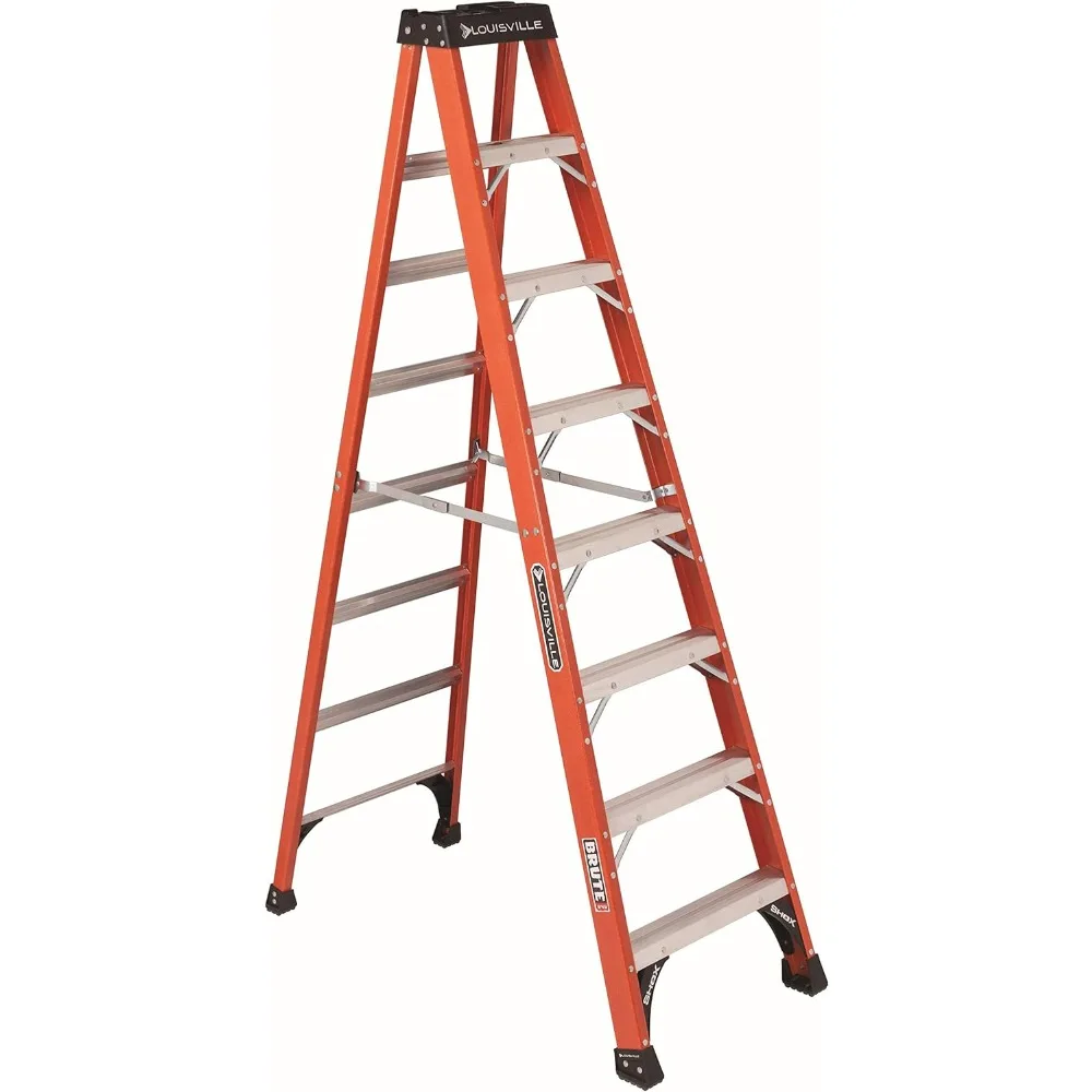 8 ft Fiberglass Step Ladder, Orange