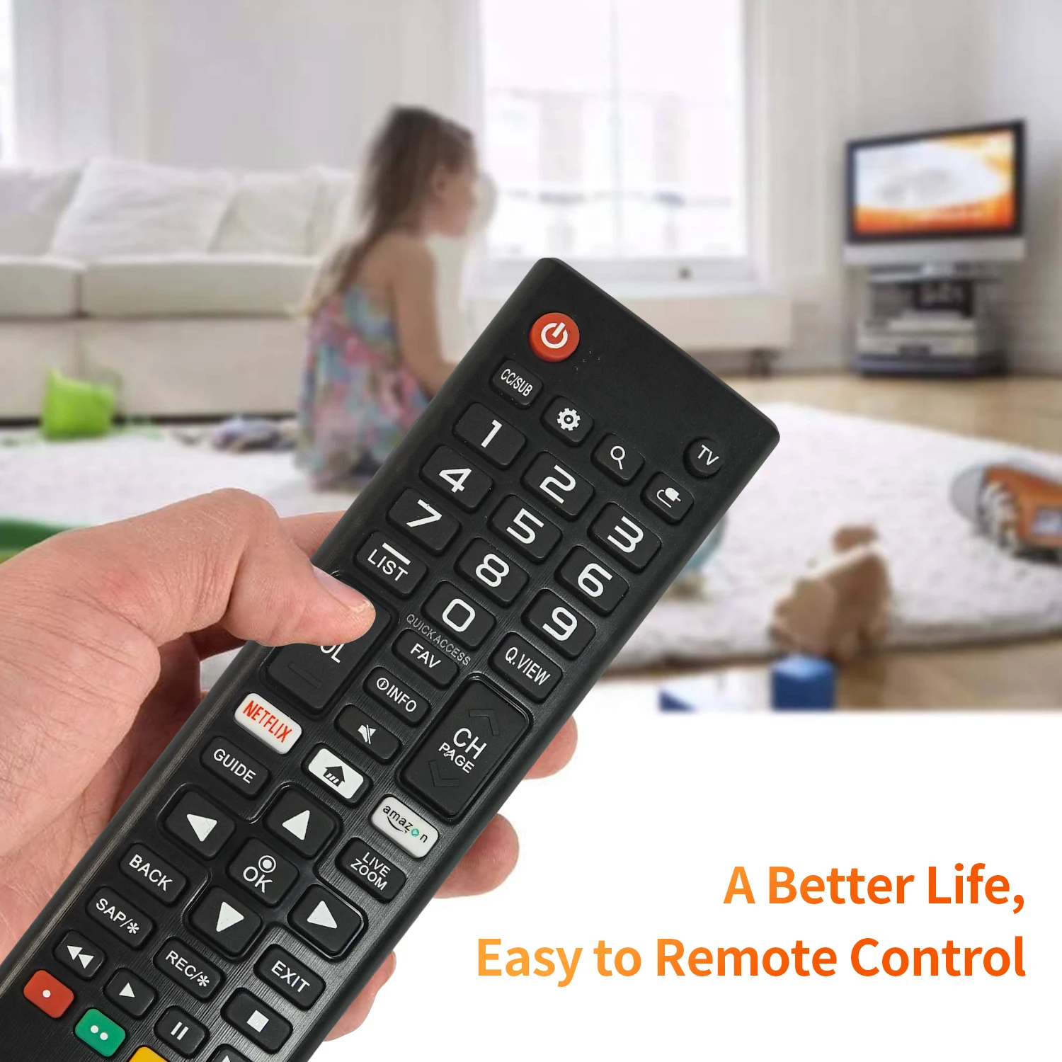 AKB75375604 Replacement Remote Control for LG Smart TV,Infrared Remote Control,Fit for Many LG Smart TV Models (AKB75375604)