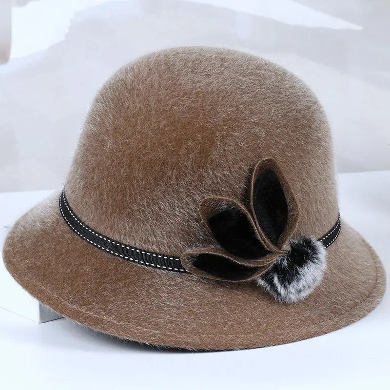 

Winter Wool Bucket Hats Thick Warm Windproof for Women Elderly Outdoor Fishing Mother Grandma Gift Ladies Hats​